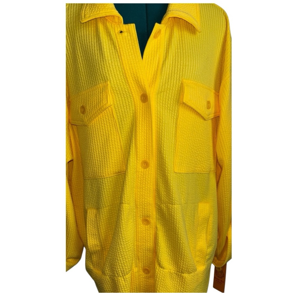 NWT Ruby Rd. Yellow Shacket, P2P:24”, L:30”, RT $72 - Picture 4 of 8
